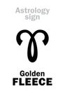Astrology: Golden FLEECE Royalty Free Stock Photo