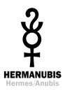 Astrology: HERMANUBIS (Hermes+Anubis) Royalty Free Stock Photo