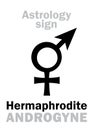 Astrology: HERMAPHRODITE (Androgyne) Royalty Free Stock Photo