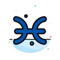 Astrology, Horoscope, Pisces, Greece Abstract Flat Color Icon Template