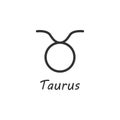 Astrology, horoscope, taurus, zodiac icon. Vector illustration, flat design