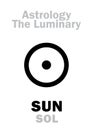 Astrology: Luminary SUN (SOL) Royalty Free Stock Photo