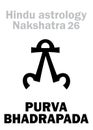 Astrology: Lunar station PURVA BHADRAPADA (nakshatra) Royalty Free Stock Photo