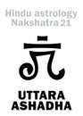 Astrology: Lunar station UTTARA ASHADHA (nakshatra) Royalty Free Stock Photo