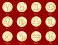 Astrology Medallions Royalty Free Stock Photo
