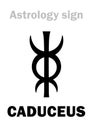 Astrology: Mercury's CADUCEUS Royalty Free Stock Photo
