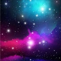 Astrology Mystic Background. Outer Space. Vector Digital Illustration of Universe.