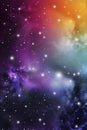 Astrology Mystic Galaxy Background. Outer Space. Vector Digital Illustration of Universe