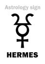 Astrology: planet HERMES Royalty Free Stock Photo