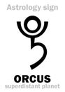 Astrology: planet ORCUS Royalty Free Stock Photo