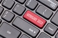 Astrology 2019 red on enter key, of a black keyboard. Royalty Free Stock Photo