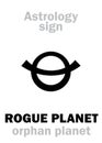 Astrology: ROGUE PLANET (Orphan planet) Royalty Free Stock Photo