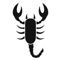 Astrology scorpio icon, simple style