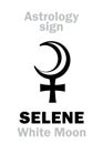 Astrology: SELENE (White Moon) Royalty Free Stock Photo