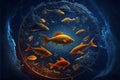 Astrology sign Pisces zodiac horoscope astrological background