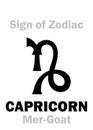 Astrology: Sign of Zodiac CAPRICORNUS (The Mer-Goat)