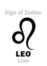 Astrology: Sign of Zodiac LEO (The Lion) Royalty Free Stock Photo