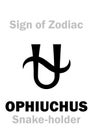 Astrology: Sign of Zodiac OPHIUCHUS (The Snake-holder) Royalty Free Stock Photo