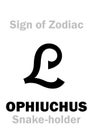 Astrology: Sign of Zodiac OPHIUCHUS (The Snake-holder) Royalty Free Stock Photo