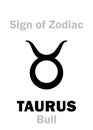 Astrology: Sign of Zodiac TAURUS (The Bull) Royalty Free Stock Photo