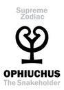 Astrology: Supreme Zodiac: OPHIUCHUS (The Snakeholder), XIII sign of Zodiac Royalty Free Stock Photo