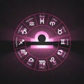 Astrology symbol Libra light flare