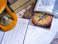 Astrology table with natal chart, Serbia, April 2018 Royalty Free Stock Photo