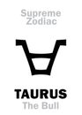 Astrology: Supreme Zodiac: TAURUS (The Bull) Royalty Free Stock Photo