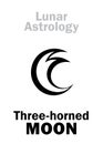 Astrology: Three-horned MOON Royalty Free Stock Photo