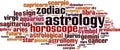 Astrology word cloud Royalty Free Stock Photo