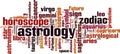 Astrology word cloud Royalty Free Stock Photo