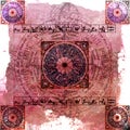 Astrology Zodiac (Rose) - Grungy background