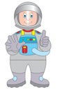 Astronaut cartoon illustration