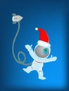 Astronaut in christmas day
