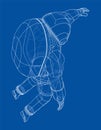 Astronaut concept. Vector rendering of 3d