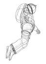 Astronaut concept. Vector rendering of 3d