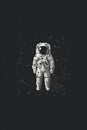 astronaut cosmonaut in space exploration illustration background Royalty Free Stock Photo