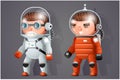 Astronaut Cosmonaut Spaceman Space Sci-fi Icons Cartoon RPG Game 3d Design Vector Illustration Royalty Free Stock Photo