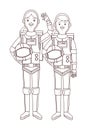 Astronaut couple avatar