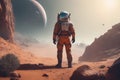 astronaut in deep spaceastronaut in deep spaceastronaut on planet earth in space, science and exploration concept, 3 d rendering, Royalty Free Stock Photo