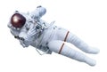 The astronaut, with the device in hands, in a space suit Elements of this image were furnished by NASA Royalty Free Stock Photo