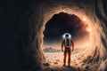 Astronaut discovering new alien planet Generative AI