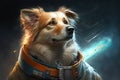 Astronaut dog portrait, futuristic concept - Generative AI