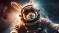 Astronaut Easter Bunny Floating In Space Royalty Free Stock Photo