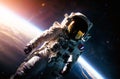 An astronaut escapes from Earth\'s orbit
