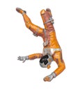 astronaut explorer is falling down after been beaten