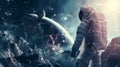 Astronaut Exploring Alien Terrain