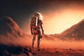 Astronaut exploring mars