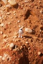 Astronaut exploring mars, concept