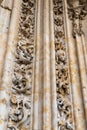 Astronaut figure carved on the facade of the Cathedral of the city of Salamanca, in Spain. Royalty Free Stock Photo